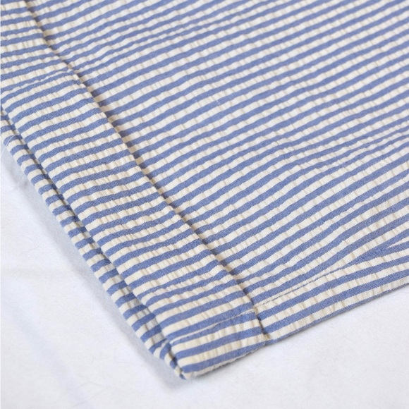 Nautica Seersucker Trousers blue and white stripes 100% cotton 42L - Picture 5 of 8